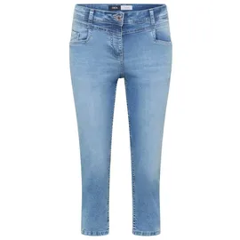 Cecil 3/4 Slim Leg Jeans im Casual Fit Light Blue Washed 34 - 34W / 22L