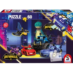 Schmidt Spiele Puzzle 60 Teile Kinder Puzzle DC Batwheels Bam, Batwing, Bibi... 56487, 60 Puzzleteile