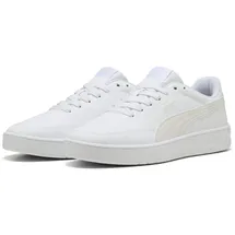 Puma Court Classic CLEAN, Unisex Sneaker, Puma White-Vapor Gray,
