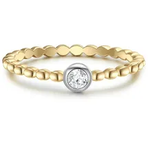 Glanzstücke München Ring Sterling Silber Zirkonia in gelbgold | Gr.: 56