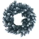 MCW Künstlicher Kranz MCW-O98, Türkranz Tischkranz, Deko künstlich Ø 45cm ~ Tanne mit Schnee