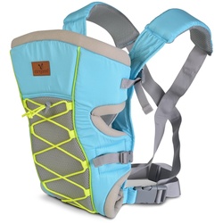 Babytrage Starchild 2 in 1 Bauchtrage von Geburt an bis 6 Monate mit Kopfstütze blau