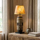 Stehlampe Altholz Teak Holz Vintage Boho 90cm E27 Holzlampe Leselampe Thailand