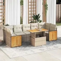 vidaXL Garten-Lounge-Set 8-tlg. beige