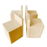 Meiping910226 Bett Erhöhung Holz Möbelerhöher Betterhöher Betterhöhung Möbelerhöhung Tischerhöher Elefantenfuß Bed Riser Möbelfüße, für Bett Tischbeine Möbel Sofafuss,4er Set(Size:10×10×5cm)
