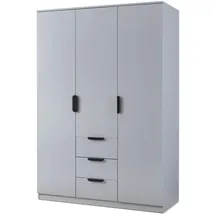 [en.casa] Kleiderschrank Eiselfing 120 x 176 x 52 cm Grau