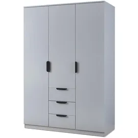 [en.casa] Kleiderschrank Eiselfing 120 x 176 x 52 cm Grau