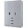 [en.casa] Kleiderschrank Eiselfing 120 x 176 x 52 cm Grau