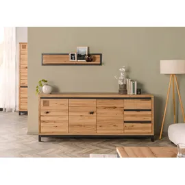MASSIVMOEBEL24.DE Sideboard 210 x 85 x 45 cm Schwarz