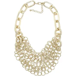 Kette mit Anhänger "Chain Reaction", Damen, Gr. one size, Metall, gold (golden), COLLEZIONE ALESSANDRO, Basic, Halsketten, Statementkette mit verschieden großen Gliedern