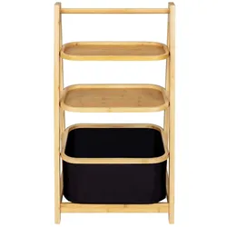 WENKO Badregal Ecori 44 x 80 cm Polyester Schwarz