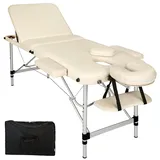 Tectake tectake® 3 Zonen Massageliege Breite 61 cm, Polsterung 5 cm, mit 5cm und Aluminiumgestell, 210 x 95 x 90 cm