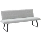 Niehoff Polsterbank NIEHOFF SITZMÖBEL "Solo", schwarz (champagne, schwarz), B:160cm H:89cm T:67cm, 100% PES, Sitzbänke, Polsterbank, mit Micro-Federkern, Bouclé, Gestell Kufe, verschiedene Maße, Sh 49cm