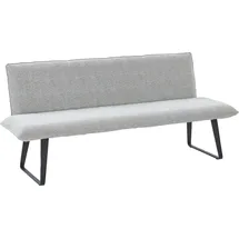 Niehoff Polsterbank NIEHOFF SITZMÖBEL "Solo", schwarz (champagne, schwarz), B:160cm H:89cm T:67cm, 100% PES, Sitzbänke, Polsterbank, mit Micro-Federkern, Bouclé, Gestell Kufe, verschiedene Maße, Sh 49cm