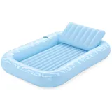 BESTWAY Aufblasbare Sonnenliege, 203 x 137 x 25,5 cm, 1 Person, PVC-Material, I-Beam Konstruktion, Abnehmbares Kopfkissen, Integrierter Getränkehalter, Sicherheitsventile, Inkl. Reparaturflicken