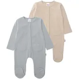 LILIPUT Overall LILIPUT, Mädchen, Gr. 56, EURO-Größen, blau (beige, blau), 95% Baumwolle, 5% Polyester, Rundhals, Overalls Overall, mit praktischen Druckknöpfen
