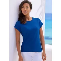 VIVANCE T-Shirt Damen royalblau, weiß Gr.44/46