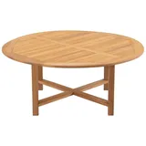Natur24 Gartentisch Ø 180 x 75 cm Braun