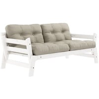 Karup Design, Step, Schlafsofa, Gestell: Weiß, Matratze: Leinen