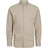 JACK & JONES Langarmhemd Beige M