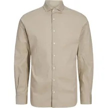 JACK & JONES Langarmhemd Beige M