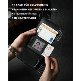 DODENSHA AirTag Geldbörse Herren RFID Schutz mit Münzfach