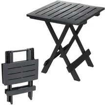 Spetebo Kunststoff Klapptisch Adige 45 x 43 cm - anthrazit - Garten Beistelltisch klappbar