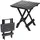 Spetebo Kunststoff Klapptisch Adige 45 x 43 cm - anthrazit - Garten Beistelltisch klappbar