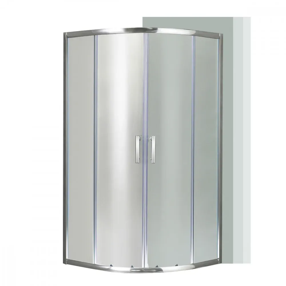 Spirit Matt 90x90x180 cm gebogene Duschkabine ohne Duschwanne