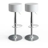 Vicco Barhocker 2er Set Weiß Schminkhocker höhenverstellbar Drehstuhl