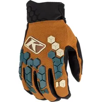 Klim Dakar, Handschuhe - Braun/Schwarz/Petrol - XL