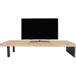 Lowboard HWC-L75, TV-Rack Fernsehtisch TV-Tisch, Industrial Massiv-Holz MVG-zertifiziert 40x200x60cm, natur