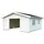 Palmako Garage »Roger«, Aufstellmaße BxTxH: 622 x 596 x 312 cm, Blockbohlensystem, Holz - weiss