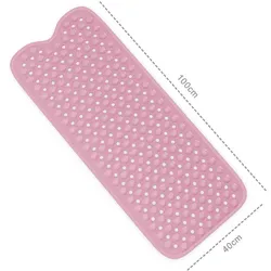 Intirilife Badewannenmatte in Pink - 100 - 40 cm - Hautsensitive BPA-freie schimmelresistente Duschmatte rutschsicher maschinenwaschbar