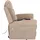 Mendler Fernsehsessel HWC-K63, Relaxsessel Sessel, Liegefunktion Aufstehhilfe Massage Heizfunktion, Stoff/Textil - beige-braun