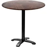 Runder Tisch Ø 80 cm – Modell Bazila Rock Rust - Braun