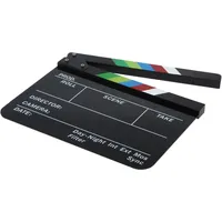 Film Clapperboard Trockener Löschbar Für Regisseure Und Filmemacher Acrylc Video Szene Clapper Board 10x12inch Schwarz