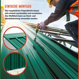 Gardebruk Trapezblech 129 x 46 cm grün