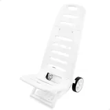 Aktive 62655 Strandstuhl aus mit Rollen, - White / Grey - 101x41x42 cm