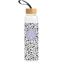 Grafik-Werkstatt Trinkflasche aus Glas mit lustigem Spruch | mit