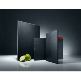 Continenta Frühstücksbrettchen Holzfiberlaminat 1-tlg. 20 x 30 cm Schwarz