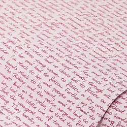 Baumwollstoff Schriften "Mona", rosa/beere
