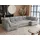 MKS Meble Ecksofa U-Form mit Schlaffunktion Grau