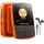 WOLFANG MP3-Player mit Bluetooth 5.2, Sportclip, Mini-Größe, Gewicht 28,3 g, HiF-FM-Radio, Diktiergerät, Kopfhörer im Lieferumfang enthalten, Orange