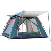 Ergocar Wasserdicht Outdoor leichtes Pop Up Wurfzelt 3-4 Personen Sonnenschutz Schnell Set-up Kuppelzelte für Camping, Rucksackreisen, Wandern und andere Outdoor-Aktivitäten (Grün, Silberleim)