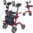 Vevor Rollator Faltbar mit Sitz Gehhilfe rot