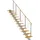 DOLLE Mittelholmtreppe Hamburg 85 cm Edelstahl/Holz/Metall/Stahl