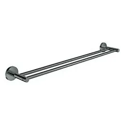 Grohe Essentials Doppel-Badetuchhalter 40802A01 60cm, verdeckte Befestigung, hard graphite