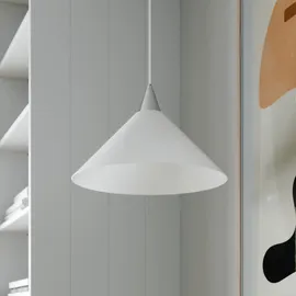 LINDBY Petra 1-flg. 40 cm rund weiß Glas