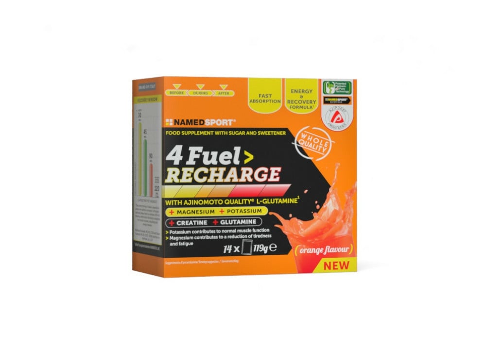 NAMEDSPORT Isotonisches Getränkepulver 4 Fuel Recharge Orange 119g |